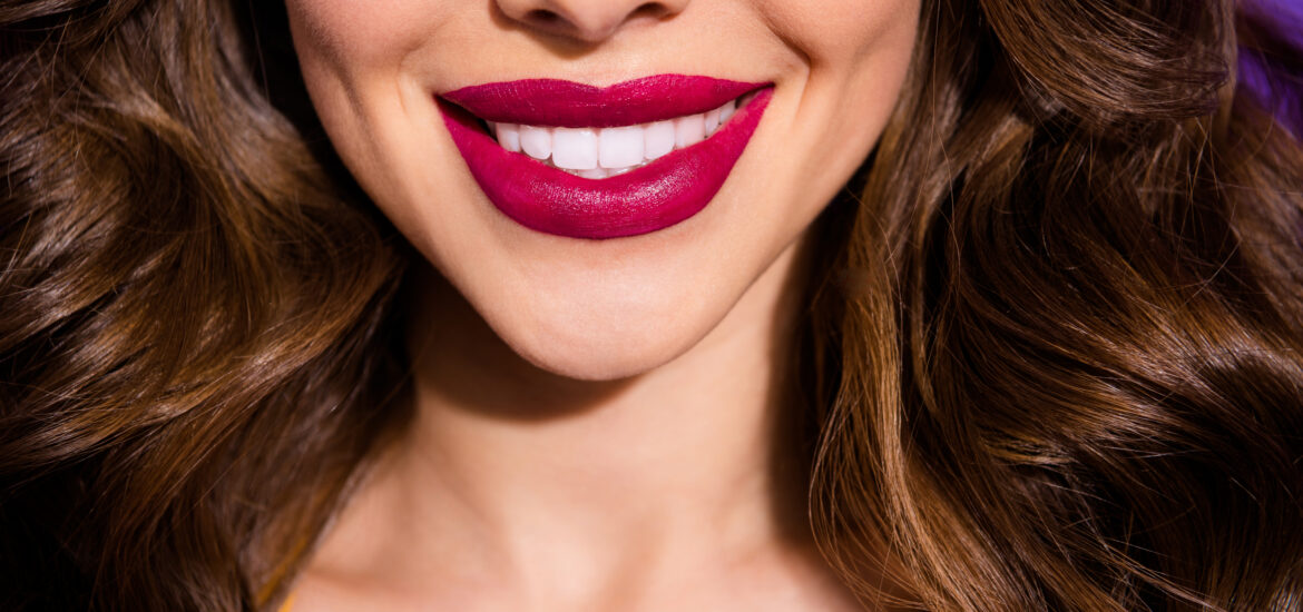 closeup, cropped view of a perfect smile